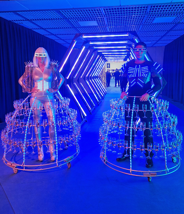 Animation futuriste lumineuse pour vos événements